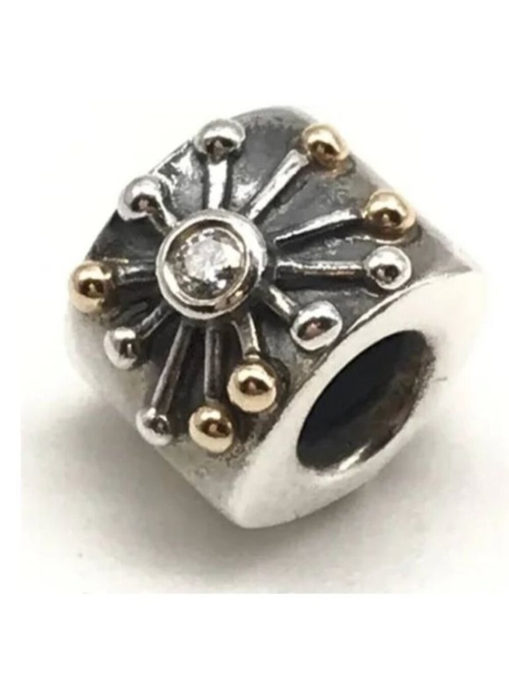 Pandora Desert Star Charm Sterling Silver + 14k 790188cz